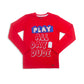 Boys Play All Day Dude Tee Red