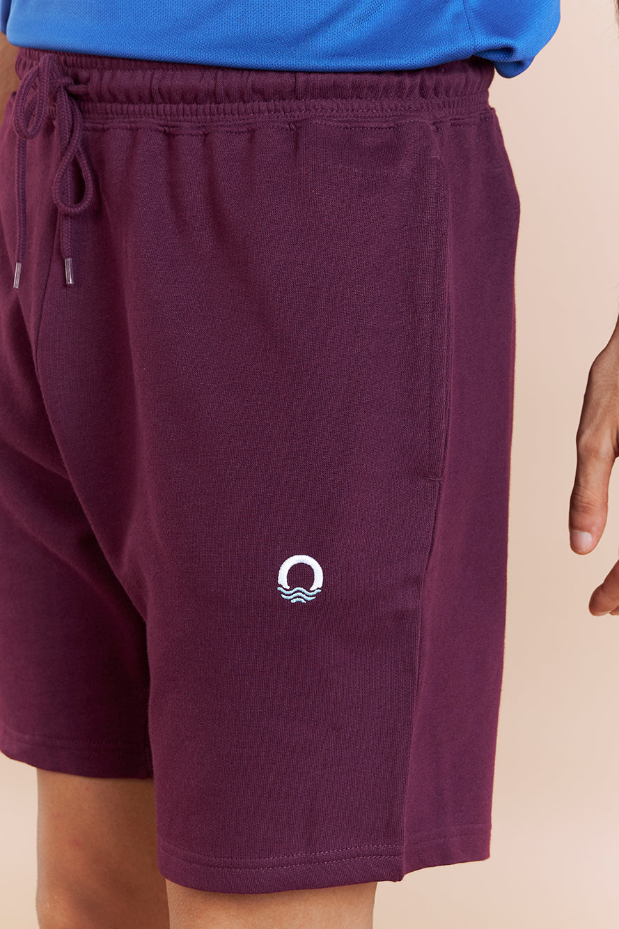 The Everyday Fleece Shorts Wine Red