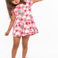 Toddler Girls Shapes of Hearts Dress Pink