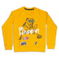 Toddler Boys Be Happy Bear Sweatshirt Yellow
