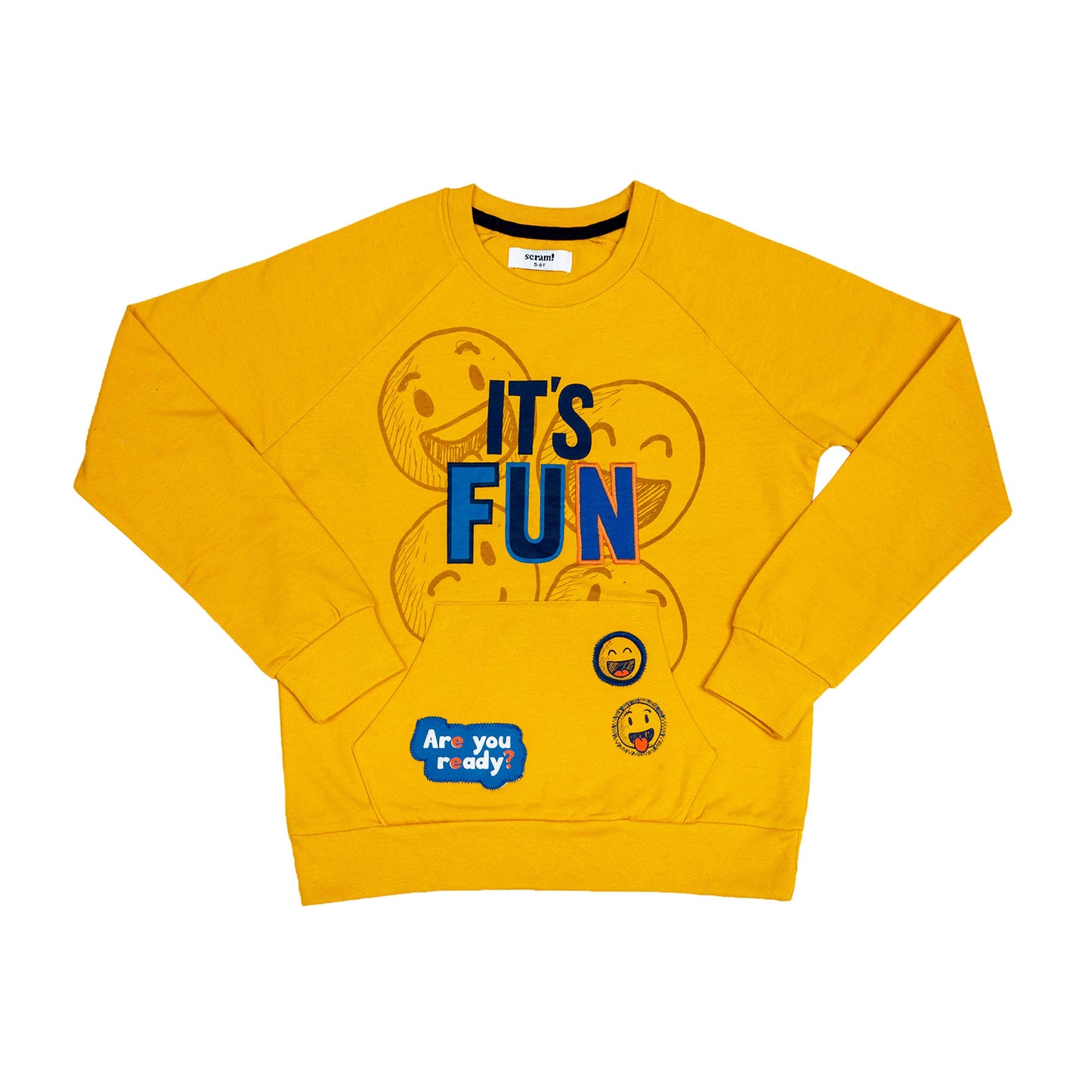 Boys Fun Sweatshirt Yellow