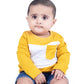 Toddler Boys Contrast Full Sleeves Mustard Tee