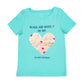 Toddler Girls Heart Tee Turquoise