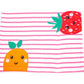 Toddler Girls Strawberry Striped Cotton Tee