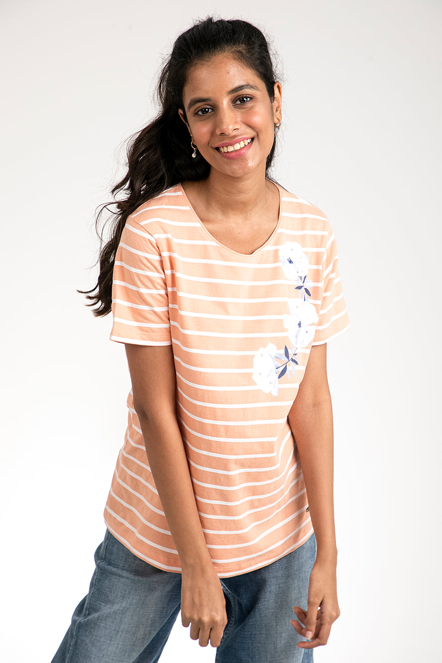 The Lilly Print T-Shirt White