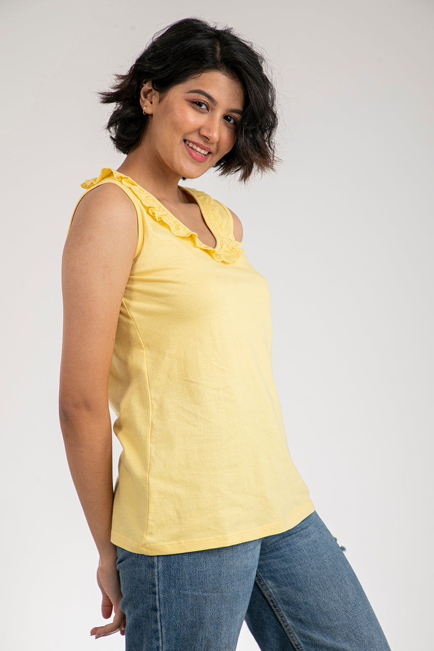 The Melville Top Yellow