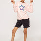 Girls Sequins Star Sweatshirt Pink