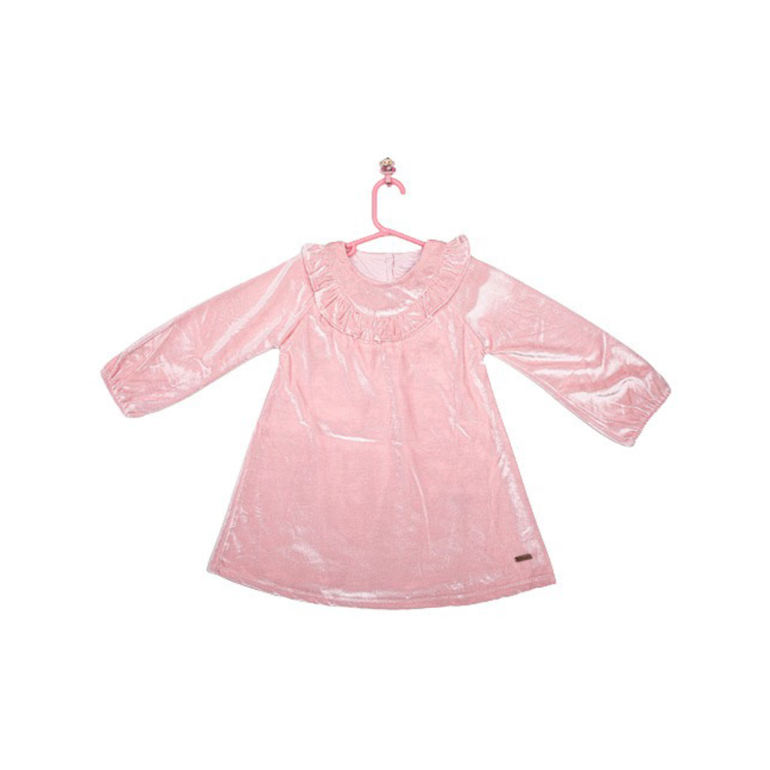Toddler Girls Velvet Dress Pink