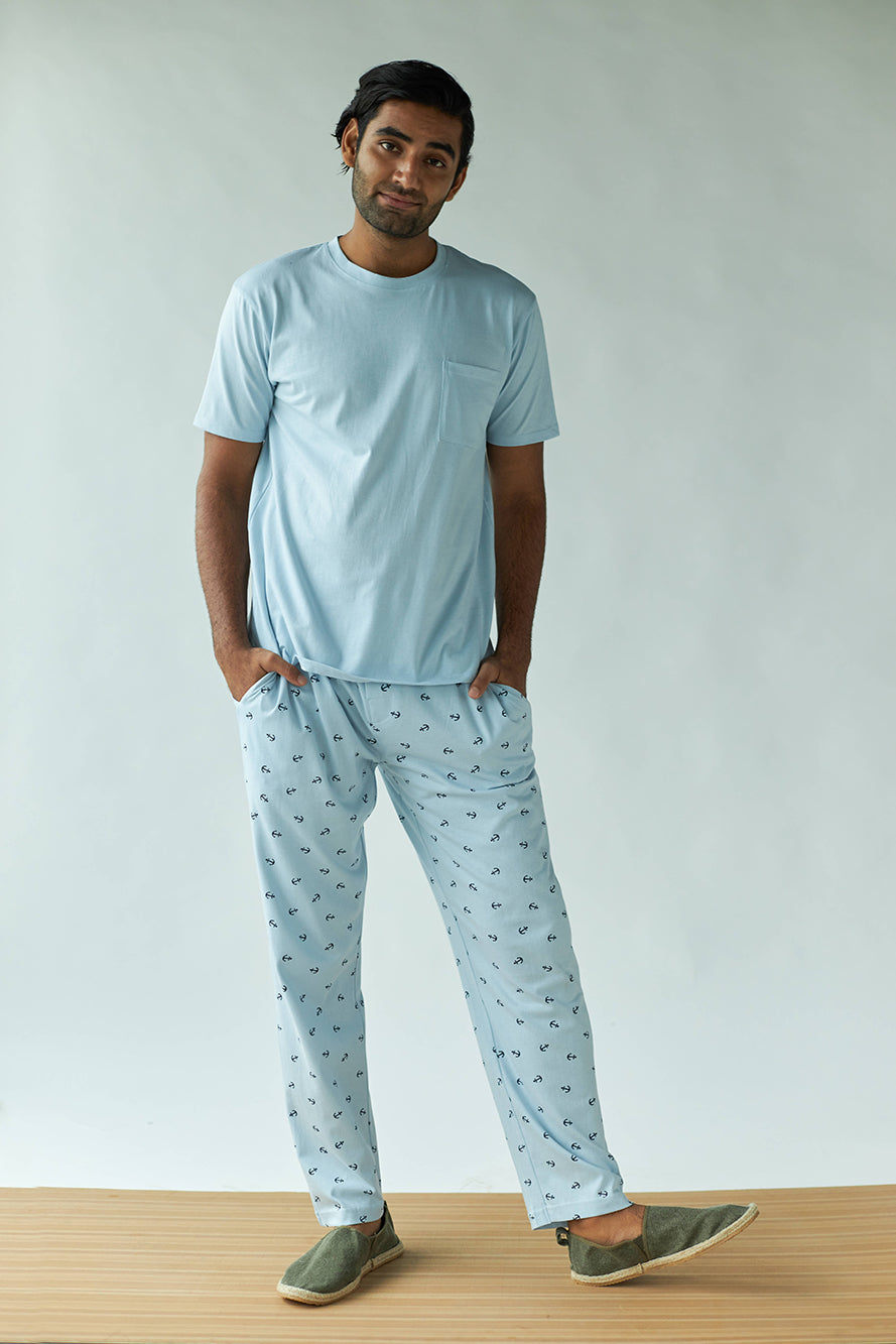 The Full Pant Pyjama Set Sky Blue